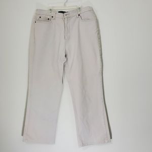 Bill Blass Vintage Perfect Fit Beige Jeans, Size 14